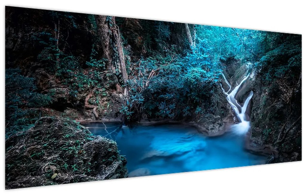 Obraz - Magická noc v tropickom lese (120x50 cm)