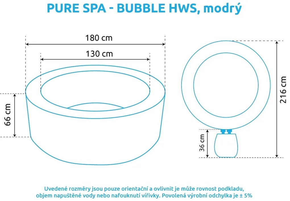 Intex | Vírivý bazén Pure Spa - Bubble HWS, modrý | 11400275