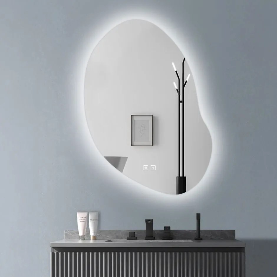 Rea Zrkadlo 80x60 cm s vyhrievaním a regulovateľným LED osvetlením HOM-05504