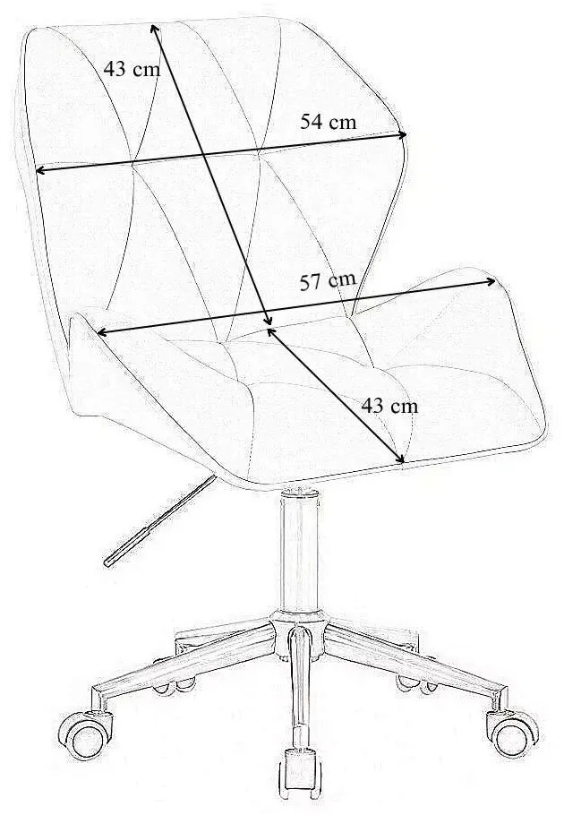 LuxuryForm DESIGN Stolička MILANO MAX VELUR na striebornej podstave s kolieskami - latte