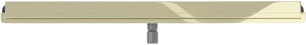 Mexen Flat nerezový sprchový žľab na stenu 120 cm vzor 2v1, zlatá, 1530120
