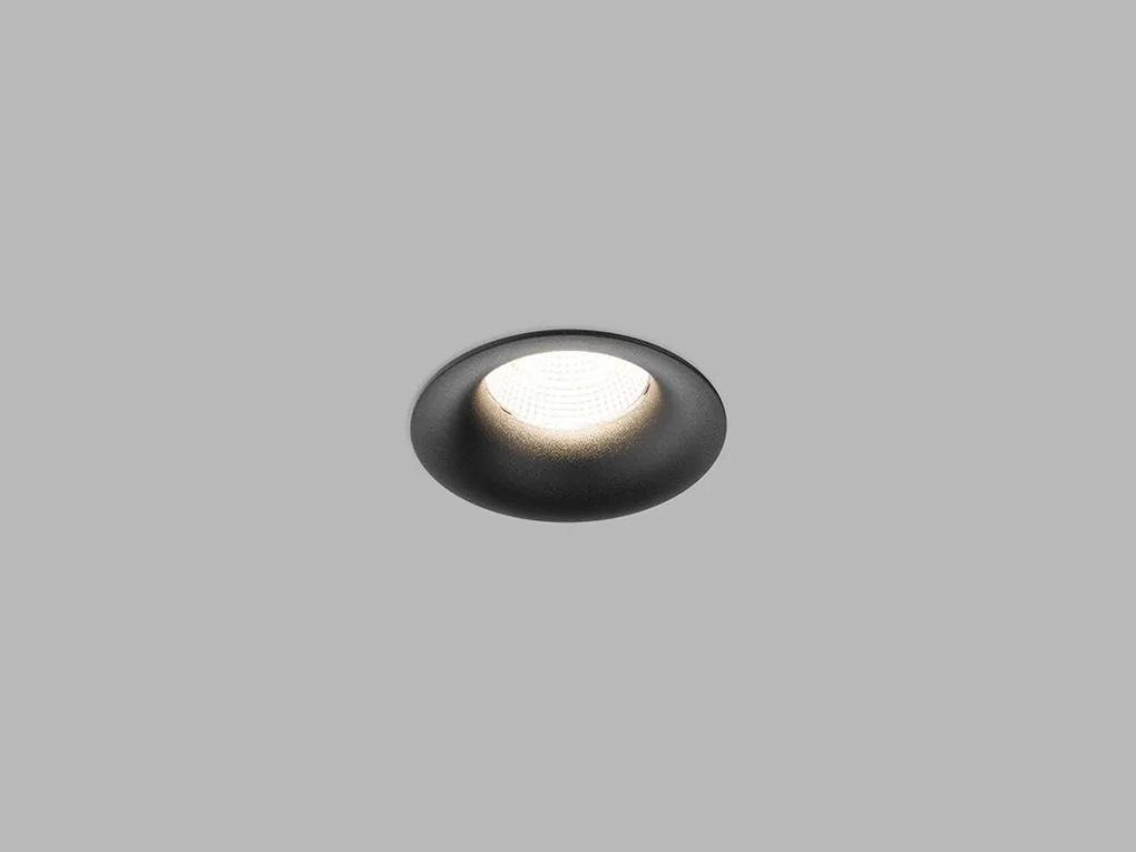 LED2 Kúpeľňové zápustné LED osvetlenie SPOT C, 9W, teplá biela, okrúhle, čierne, IP44