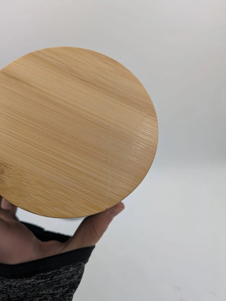 Orion 2. akosť - Plechová dóza na potraviny, čierna, s bambusovým vekom, ŠPAGETY