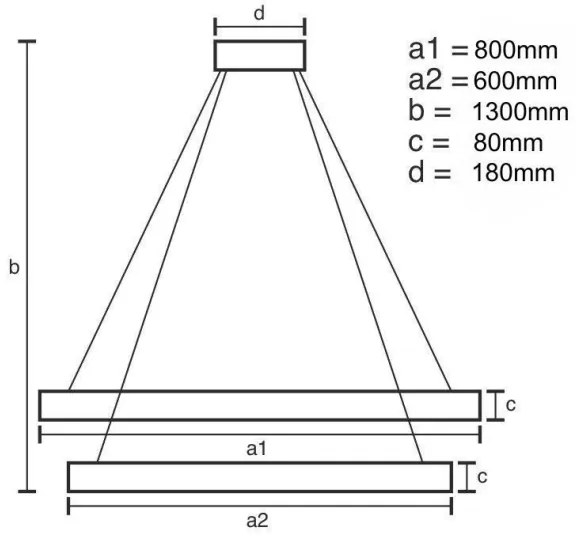 LED Stmievateľný luster na lanku LED/90W/230V 3000-6500K zlatá/chróm + DO