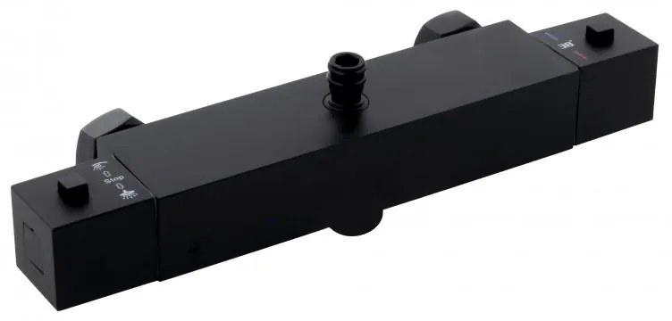 Erga Therm, nástenná sprchová termostatická batéria 150mm, čierna matná, ERG-YKA-BW.GB-THERM-BLK