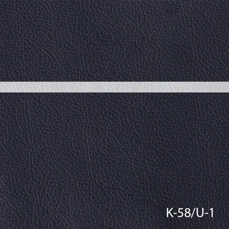 Kožená rohová sedacia súprava DUBAJ LUX XL II, pravá, tm. modrá (K-58)_biela (U-1)