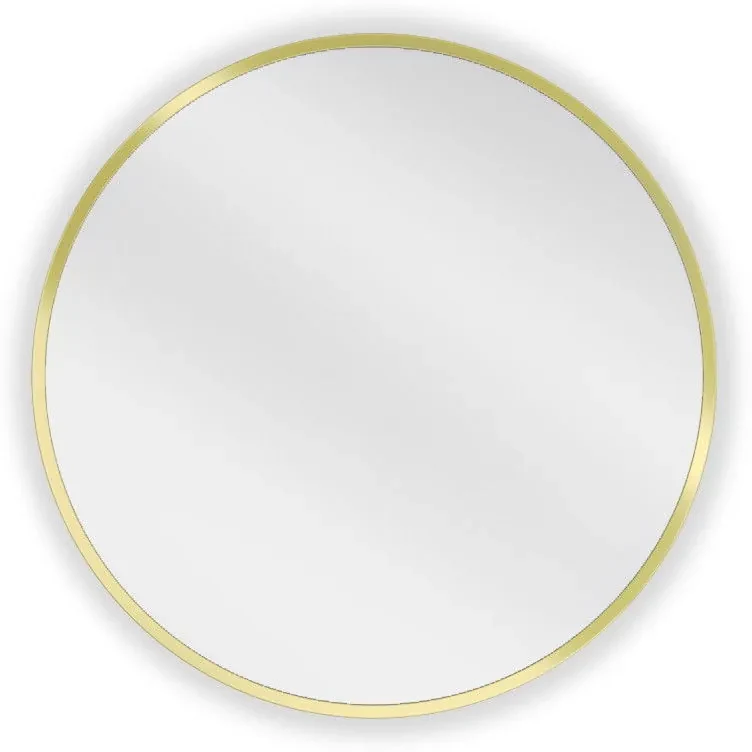 Mexen Loft, okrúhle kúpeľňové zrkadlo 45 cm, farba rámu zlatá lesklá, 9850-045-045-000-50
