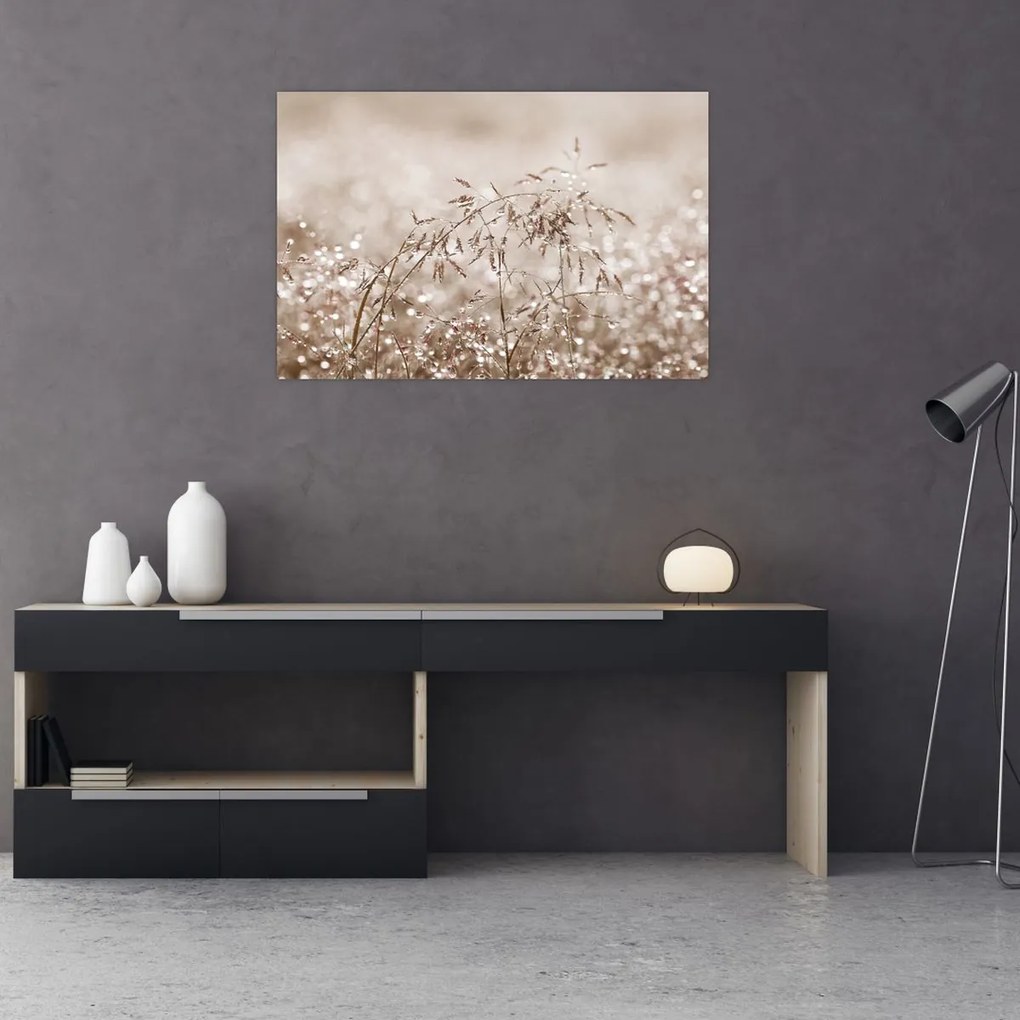 Obraz - Lúka v hnedých tónoch (90x60 cm)