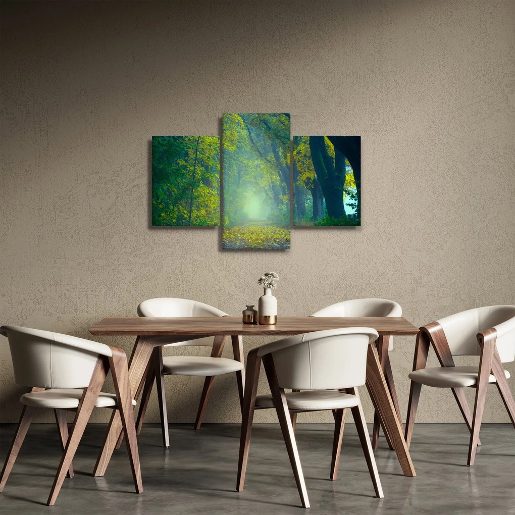 Obraz cesty lemovanej stromami (90x60 cm)