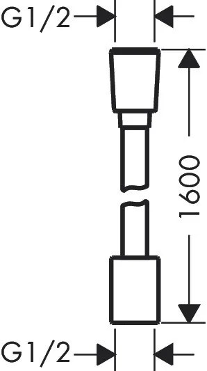 Hansgrohe Designflex, textilná sprchová hadica 1600 mm, biela matná, HAN-28260700