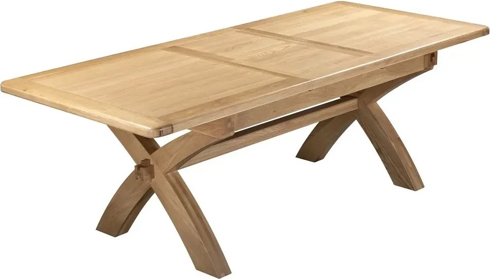 Vidiecky jedálenský rozkladací stôl z masívu pre 6 až 8 osôb, 180-230x100x78 cm