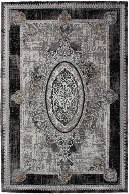 Koberec Tender 27145A VELVET čierny / svetlosivý