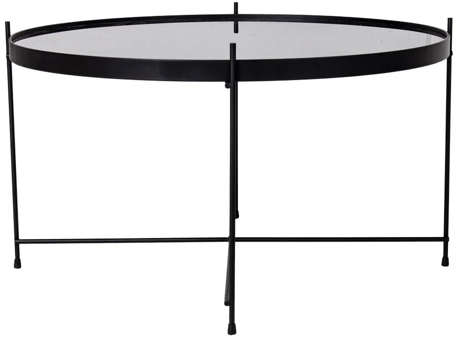 Čierny okrúhly konferenčný stolík ø 70 cm Venezia - House Nordic