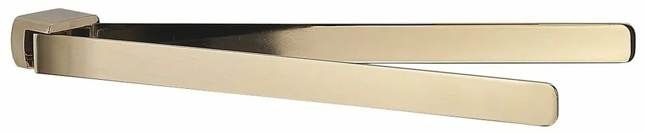 GEDY PI2387 Pirenei dvojitý držiak uterákov otočný 35 cm, zlatá