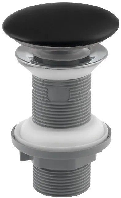 Sapho Sapho, umývadlová výpust 5/4" click-clack, keramická krytka, tl.20-70mm, čierna, 38TP0163I