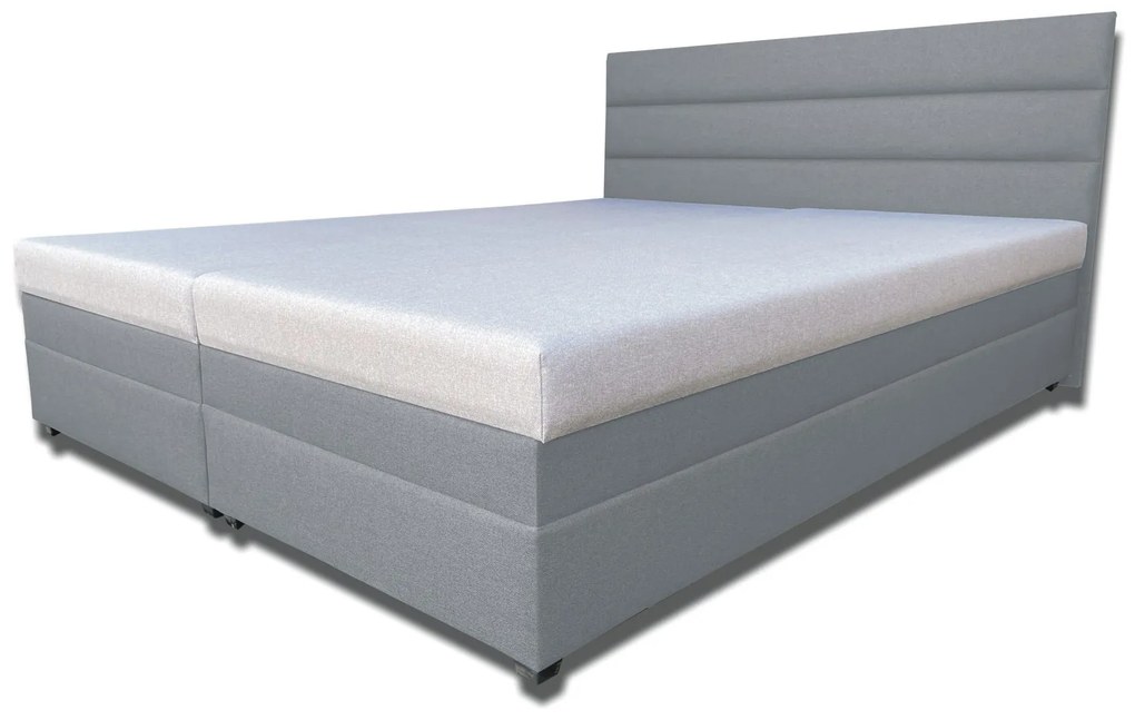 Manželská posteľ 180 cm Rebeka (so sendvičovými matracmi) (svetlosivá). Vlastná spoľahlivá doprava až k Vám domov. 1030901