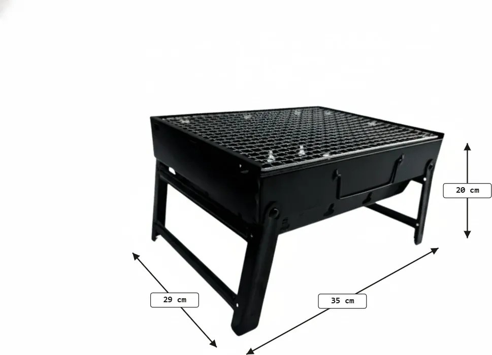 Prenosný gril na drevené uhlie EASY TRAVEL 35x29 cm