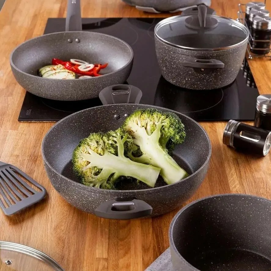 Florina Hrniec nízky s pokrievkou Lava Stone MG, 28 cm, 3,8 l, šedá