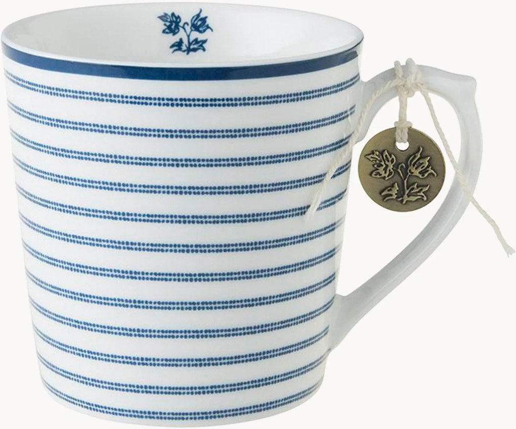 Porcelánové hrnčeky Candy Stripe, 4 ks