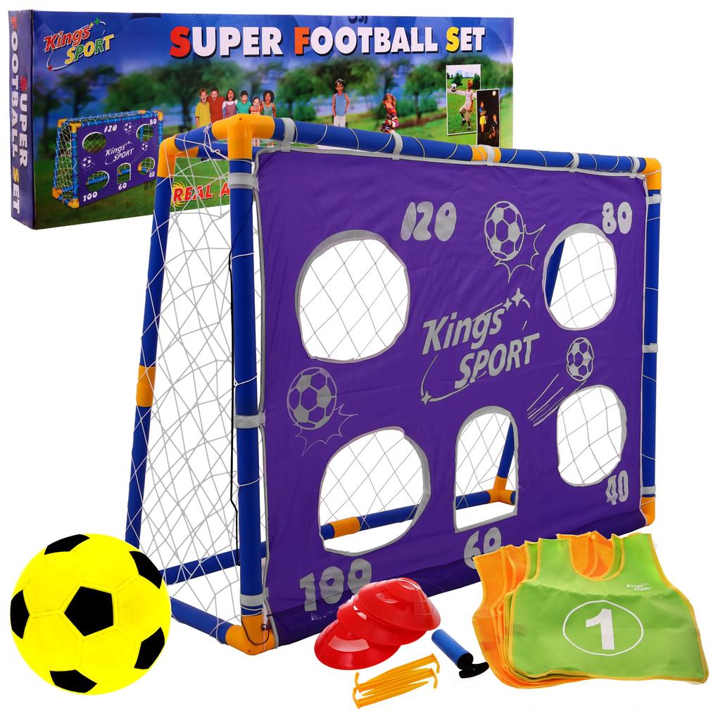 Detská futbalová bránka + zameriavacia podložka + lopta + rozlišovačky ZOG.26002