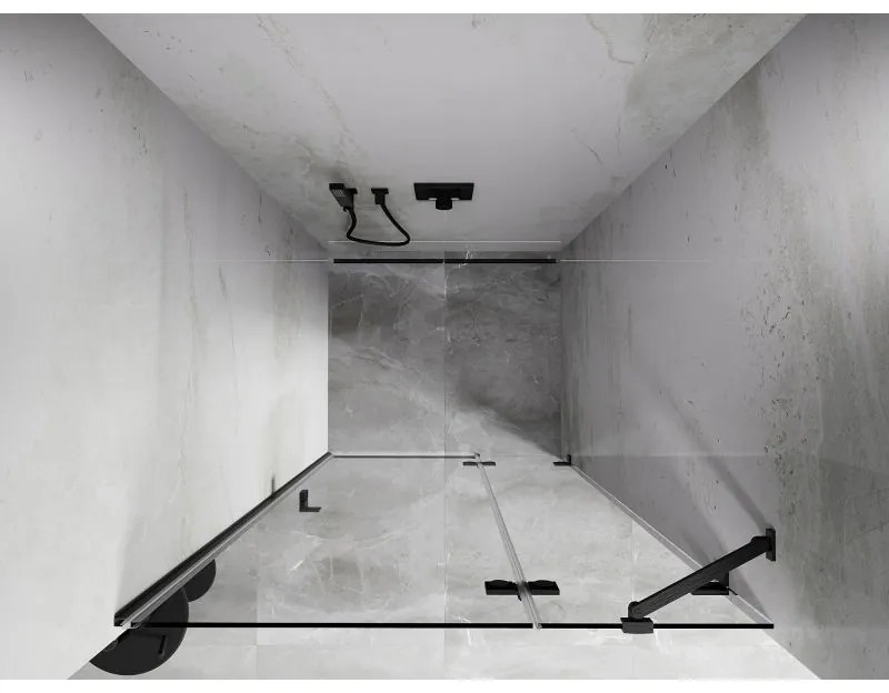 Mexen, Mexen Lunar pravé otočné sprchové dvere 75 cm, priehľadné, pištoľovo šedé kartáčované - 834-075-000-66-00-P