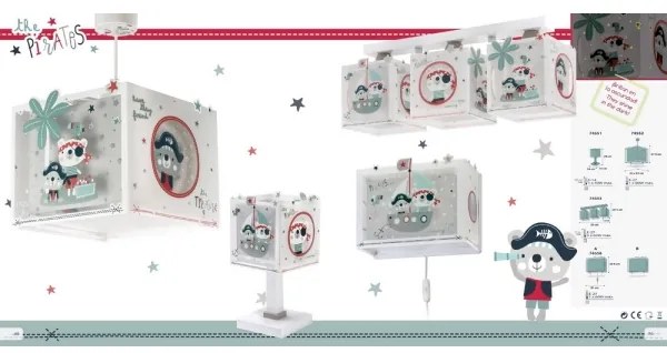 Dalber D-74552 - Detský luster PIRATES 1xE27/60W/230V