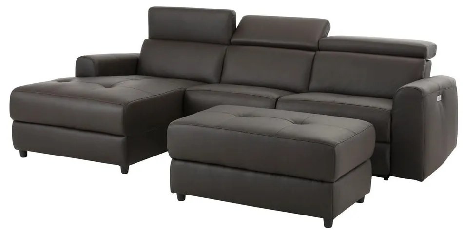 Tmavohnedá rohová pohovka z imitácie kože (ľavý roh) Capena – Støraa