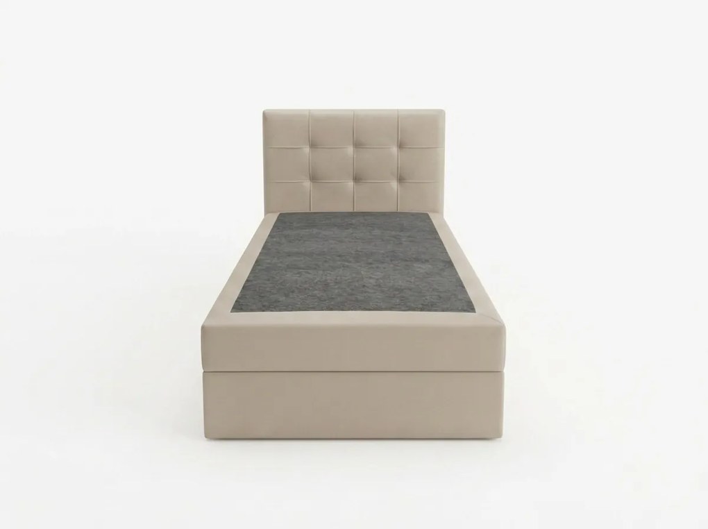 Čalúnená posteľ boxspring DIRELIS TRINITY 90x200 cm béžová Matrac: Matrac Bonell pružinový