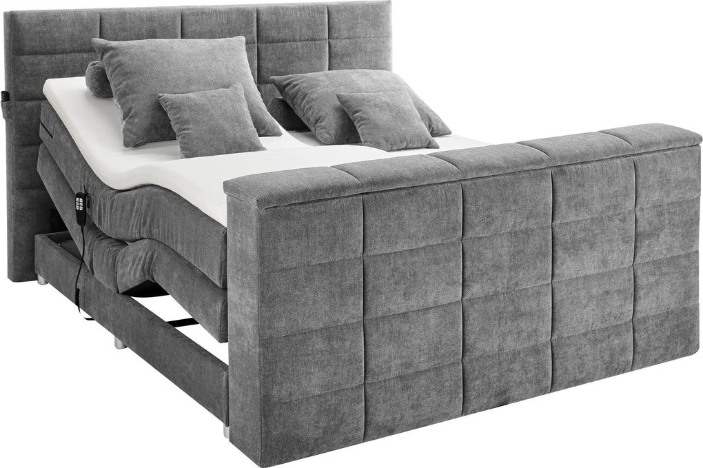 XXXLutz BOXSPRINGOVÁ POSTEĽ, 180/200 cm, sivá Carryhome - Online Only spálne - 002220044904