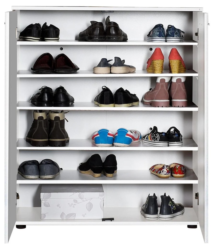 Botník (skrinka na topánky) Tosina 8 (biela). Akcia -19%. Vlastná spoľahlivá doprava až k Vám domov. 1094669