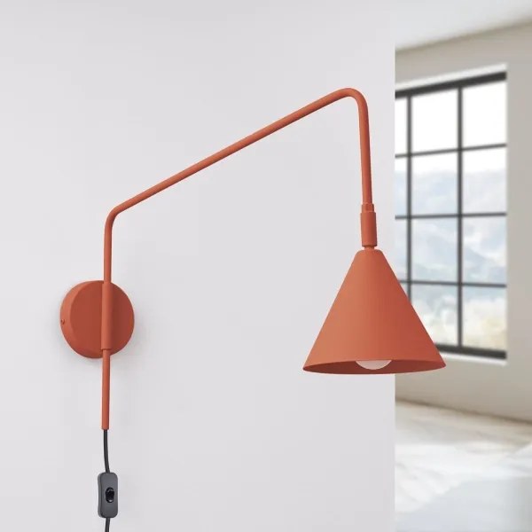 Sollux SL.1701 - Nástenná lampa NOX 1xE14/10W/230V oranžová