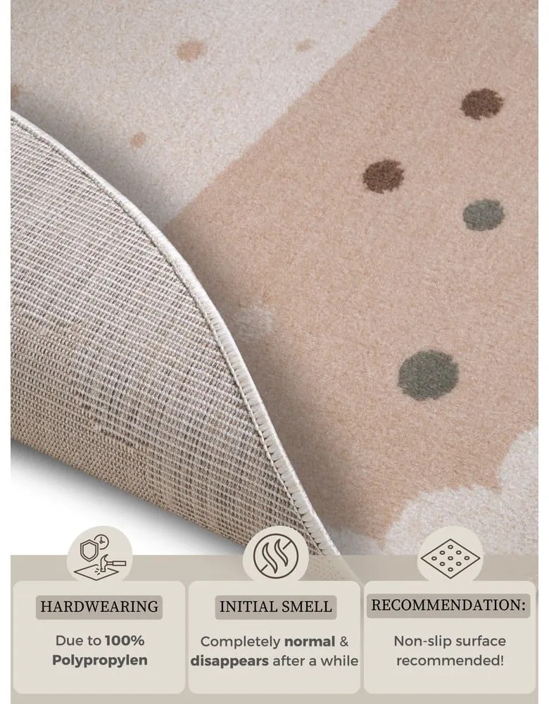 Béžový detský koberec ø 140 cm Crown – Hanse Home