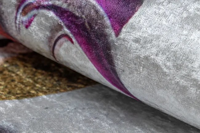 Protišmykový koberec / behúň ANDRE 33580 strieborný / zelený