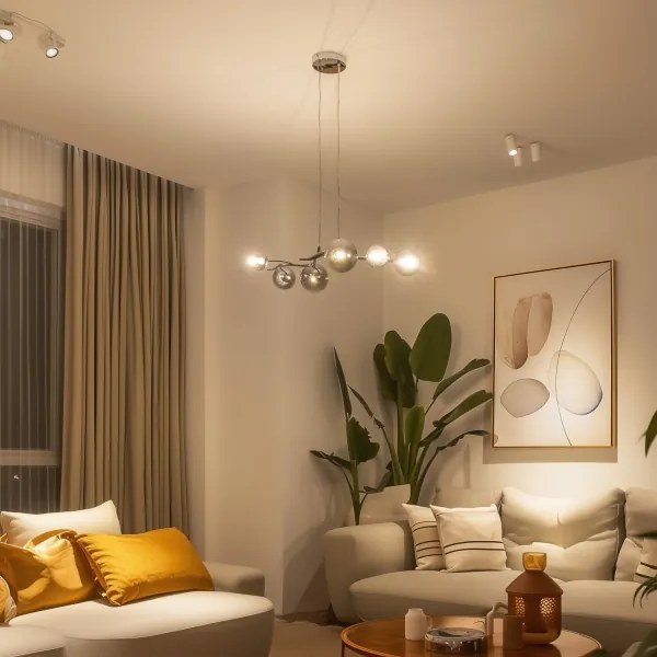 Brilagi - LED Luster na lanku MISTEL 6xG9/3W/230V lesklý chróm/dymová