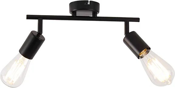 Moderné bodové svetlo čierne 2-žiarovkové nastaviteľné - Facil