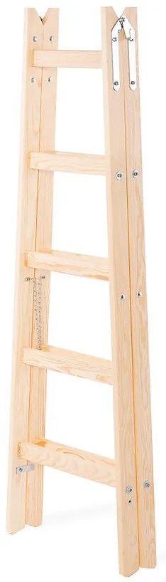 Drevený rebrík dvojstranný 5-stupňový 150 kg