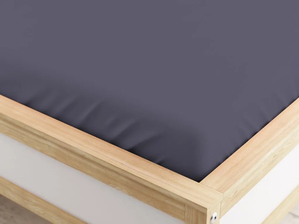 Napínacia plachta z mikrovlákna tmavo sivá 90 x 200 cm