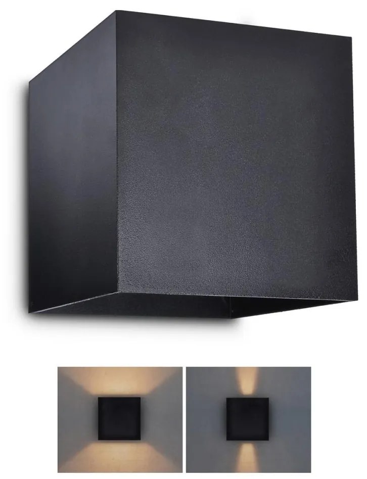 Brilagi - LED Vonkajšie nástenné svietidlo CUBE LED/6W/230V IP54 WO-HR60432-LED-OEM