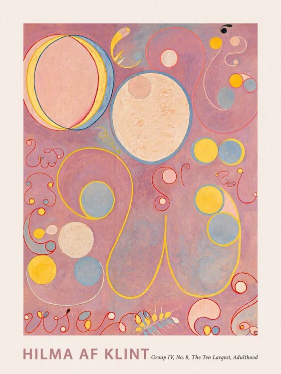 Obrazová reprodukcia The Very First Abstract Collection, The 10 Largest (No.8 in Purple) - Hilma af Klint