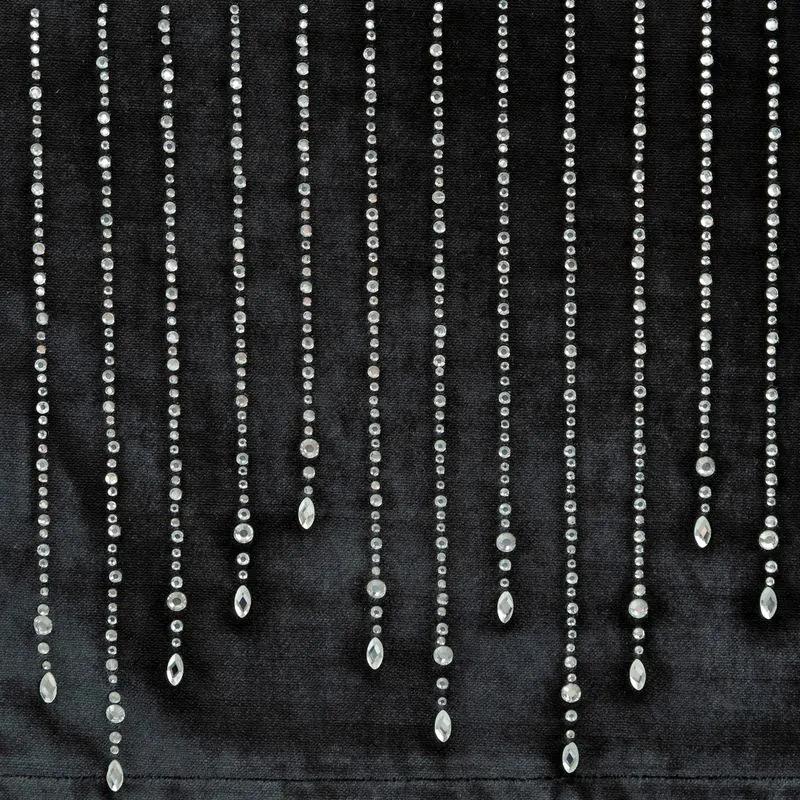 Dekorstudio Behúň na stôl ROYAL 3 z lesklého zamatu s kamienkami v čiernej farbe Rozmer behúňa (šírka x dĺžka): 35x220cm