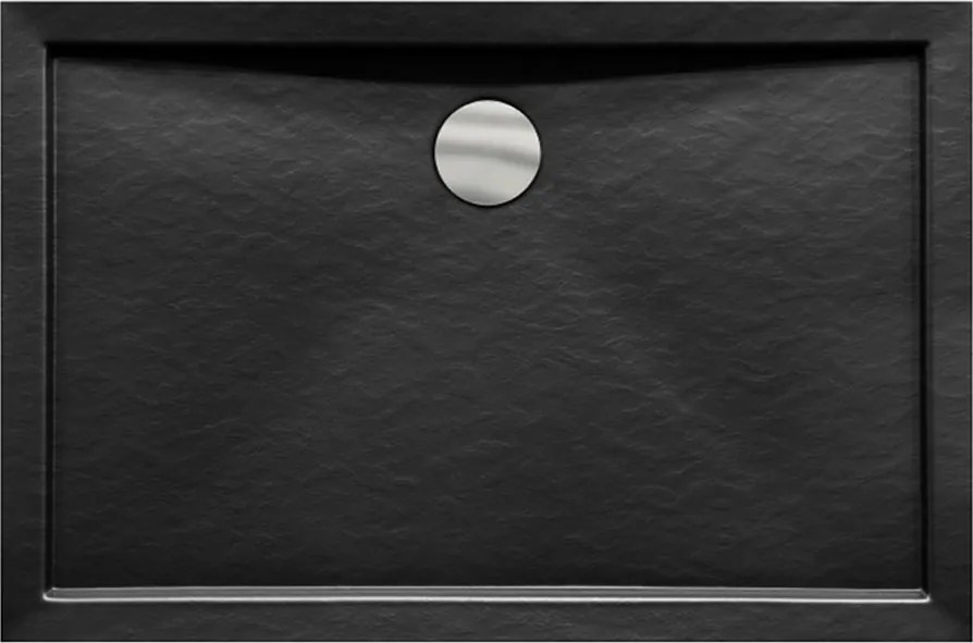 Besco Obdĺžniková sprchová akrylátová vanička ALPINA NEW SE R 100x80 (120x80, 120x90) B SlimLine Stone Effect BESCO-Rozmery: 120x80