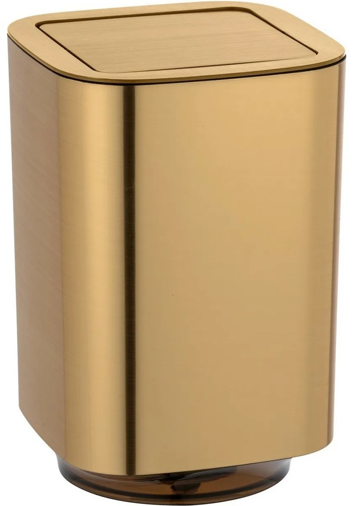 Wenko Odpadkový kôš s výkyvným vekom Auron 5,5 l, zlatá