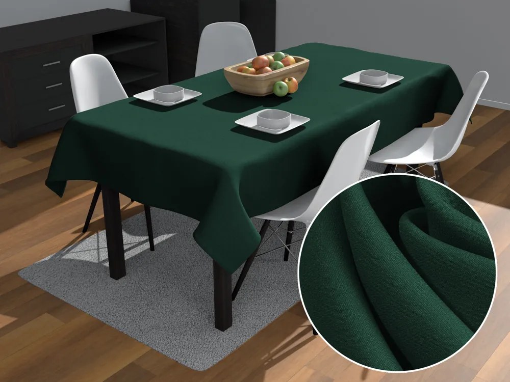 Biante Dekoračný obdĺžnikový obrus Rongo RG-086 Fľaškovo zelený 100x140 cm