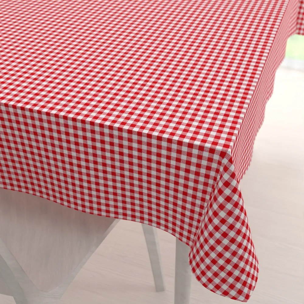 Biante Bavlnený obdĺžnikový obrus Sandra SA-056 Červeno-biele kocky 50x100 cm