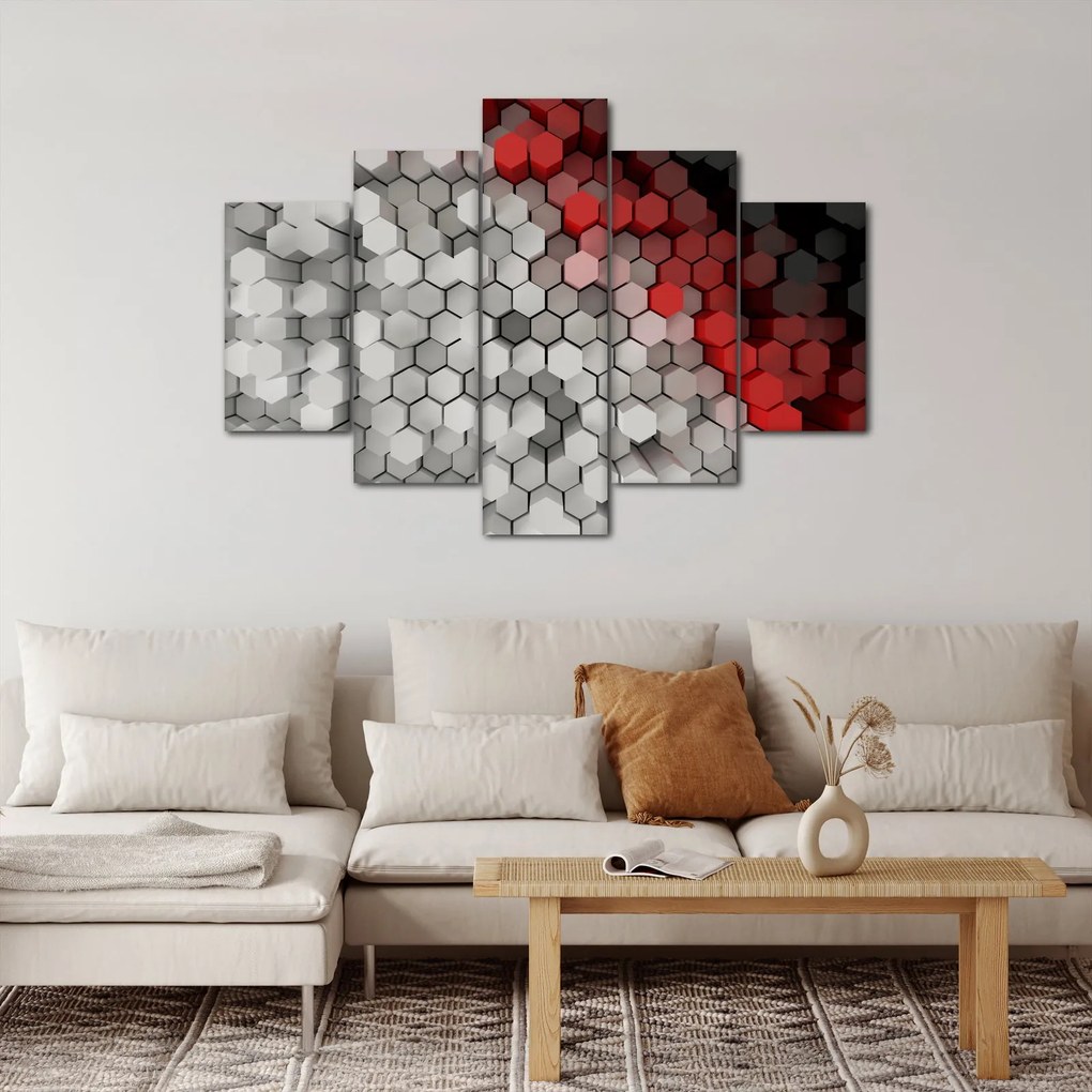 Obraz - 3D hexagóny (150x105 cm)