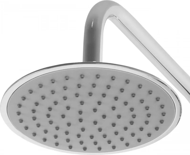 Erga Mutabi, sprchový set s batériou, hlavovou sprchou 20 × 20 cm a výtokom, chrómová, ERG-YKA-BP.MUTABI-20-CHR