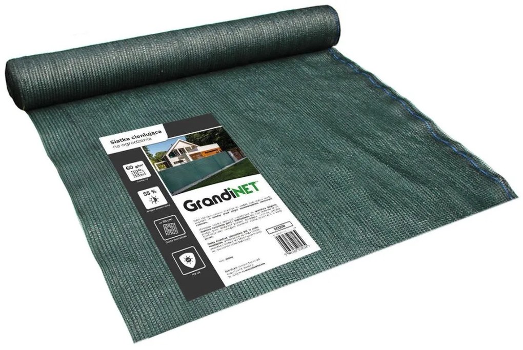 Grandinet Tieniaca sieť zelená 1,2x50m 55% tieňa