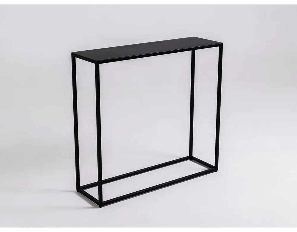 Čierny kovový konzolový stolík 100x30 cm Julita - CustomForm