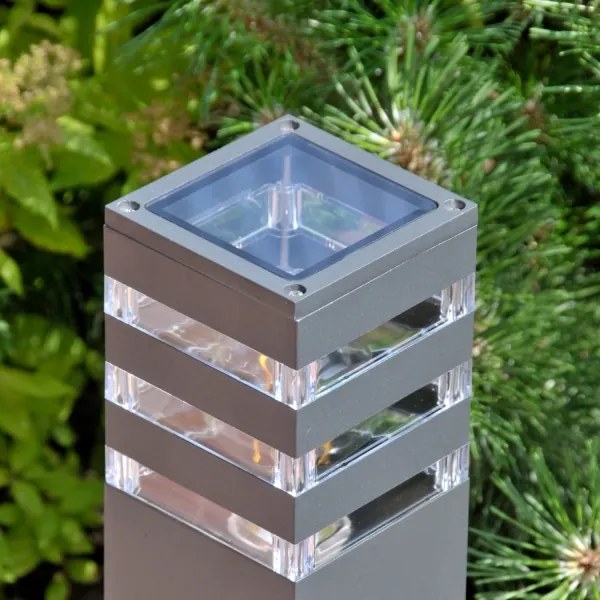 LED RGBW stmievateľné vonkajšie svietidlo TEKSAS 1xE27/12W/230V 44 cm IP44 antracit