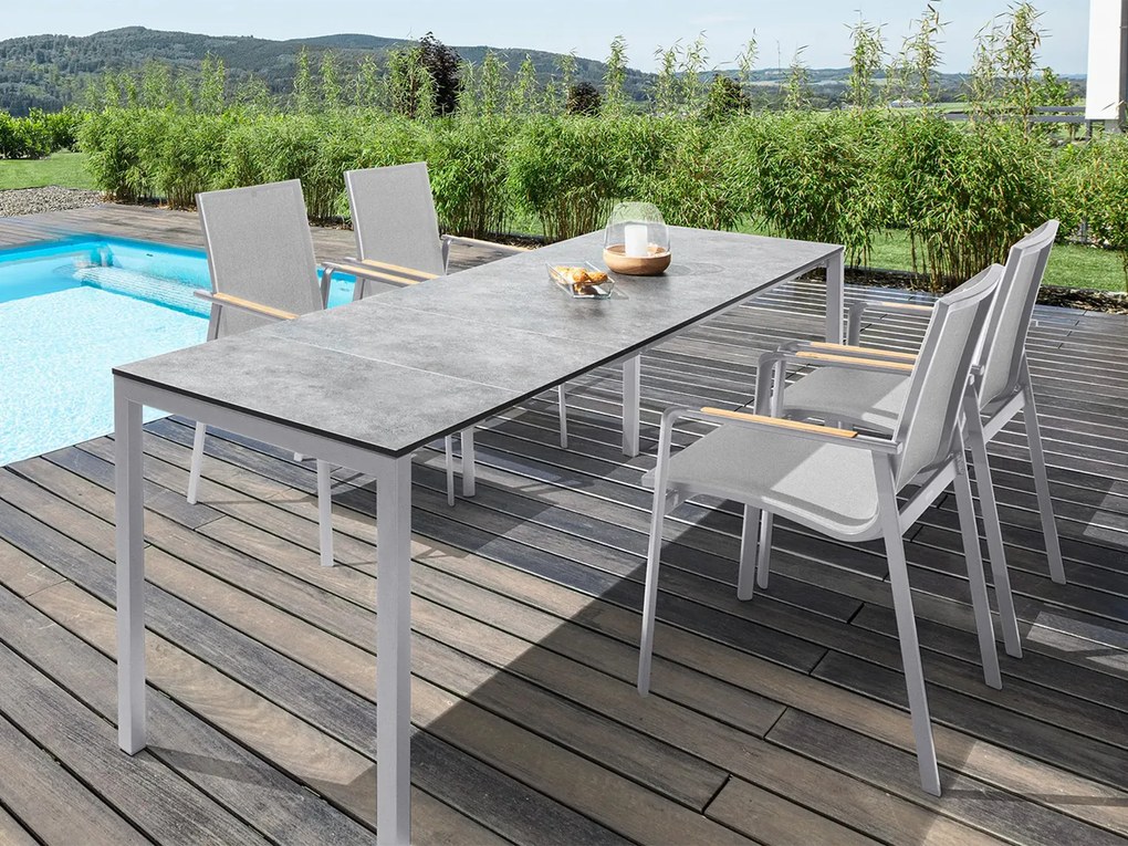 Cubic HPL rozťahovací stôl antracit 140-210 cm